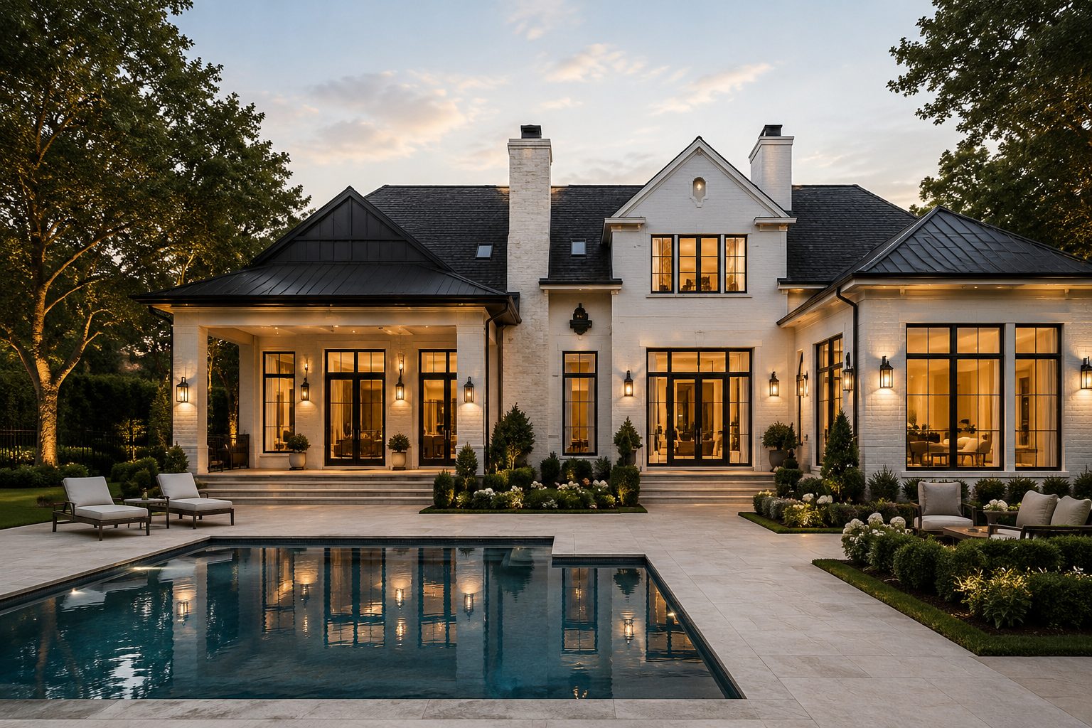 Jen Harper, top Little Rock REALTOR® — luxury Central Arkansas estate at twilight